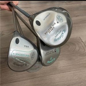 lot of 4 womens callaway big bertha drivers golf clubs war bird usa titanium 4,5